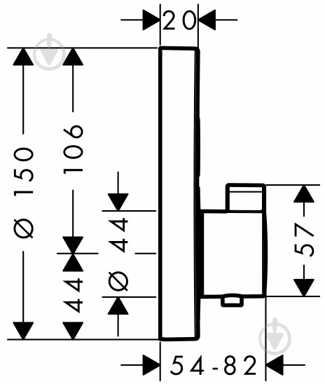 Смеситель для душа Hansgrohe ShowerSelect S 15743000 - фото 2