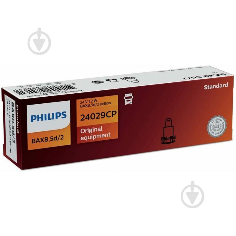 Автолампа розжарювання Philips Standard BAX 1,2 Вт 1 шт.(PS 24029 CP) - фото 1