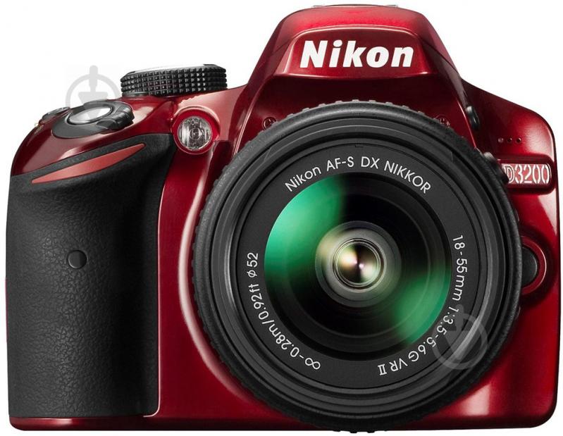 Фотоаппарат Nikon D3200 Kit 18-55 VR II red - фото 1