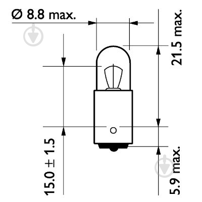 Автолампа розжарювання Philips MasterLife T4W 4 Вт 1 шт.(PS13929MLCP) - фото 3