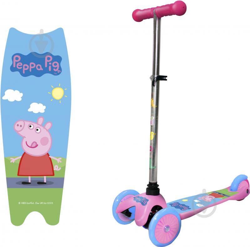 Самокат Лицензионные скутеры Peppa pig голубой T11698H-U - фото 1