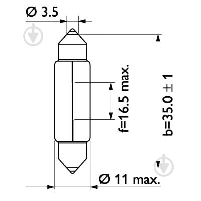 Автолампа розжарювання Philips Standard C5W 5 Вт 2 шт.(PS13844B2) - фото 3