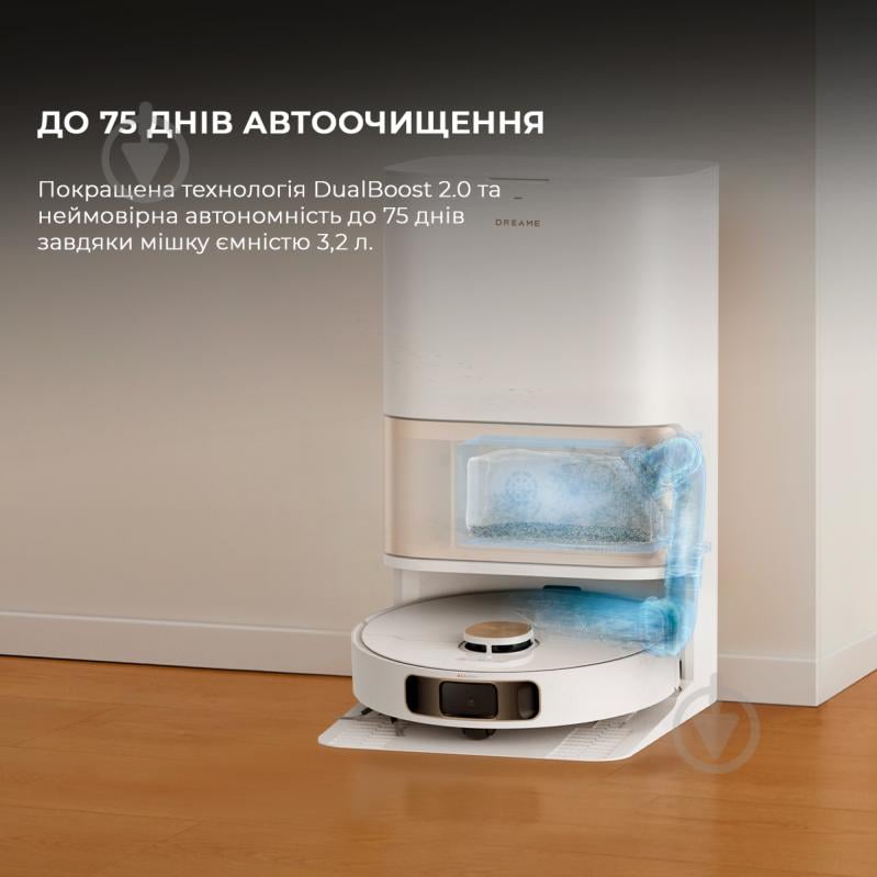 Робот-пилосос мийний DREAME L10s PRO Ultra Heat (RLL82CE) white - фото 7