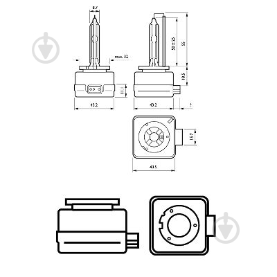 Автолампа ксенонова Philips Xenon WhiteVision gen2 D3S 35 Вт 1 шт.(PS42403WHV2S1) - фото 3