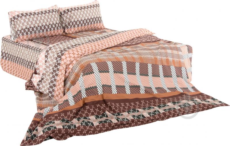 Комплект постельного белья Домино 2,0 коричневый Ibodo - фото 1