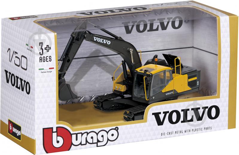 Автомодель Bburago Экскаватор Volvo EC220E 1:50 18-32086 - фото 5