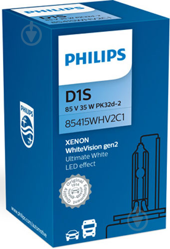 Автолампа ксенонова Philips Xenon WhiteVision gen2 D1S 35 Вт 1 шт.(PS 85415 WHV2 C1) - фото 2