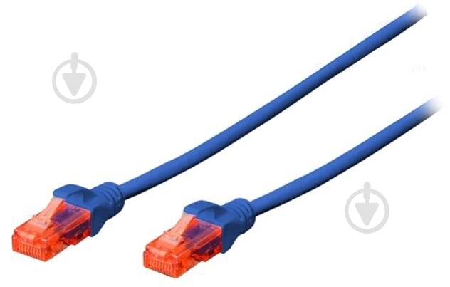 Патч-корд Digitus (DK-1617-010/B) CAT 6 UTP AWG 26/7 Cu LSZH 1 м синій - фото 1 Патч-корд Digitus (DK-1617-010/B) CAT 6 UTP AWG 26/7 Cu LSZH 1 м синій - фото 1