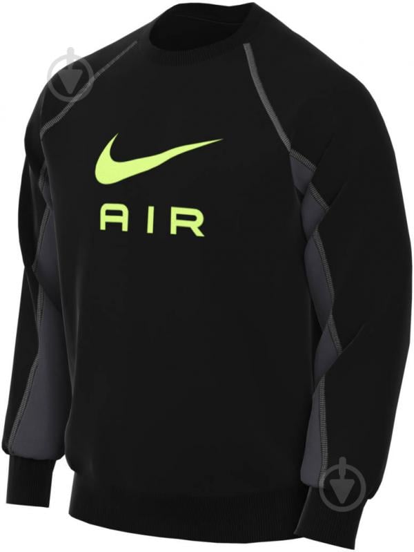 Світшот Nike M NSW NIKE AIR FT CREW DQ4205-011 р. M чорний із сірим - фото 5