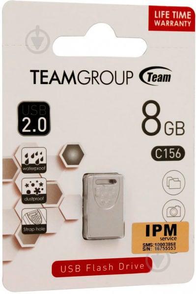 Флеш-память USB Team C156 8 ГБ USB 2.0 silver (TC1568GS01) - фото 4