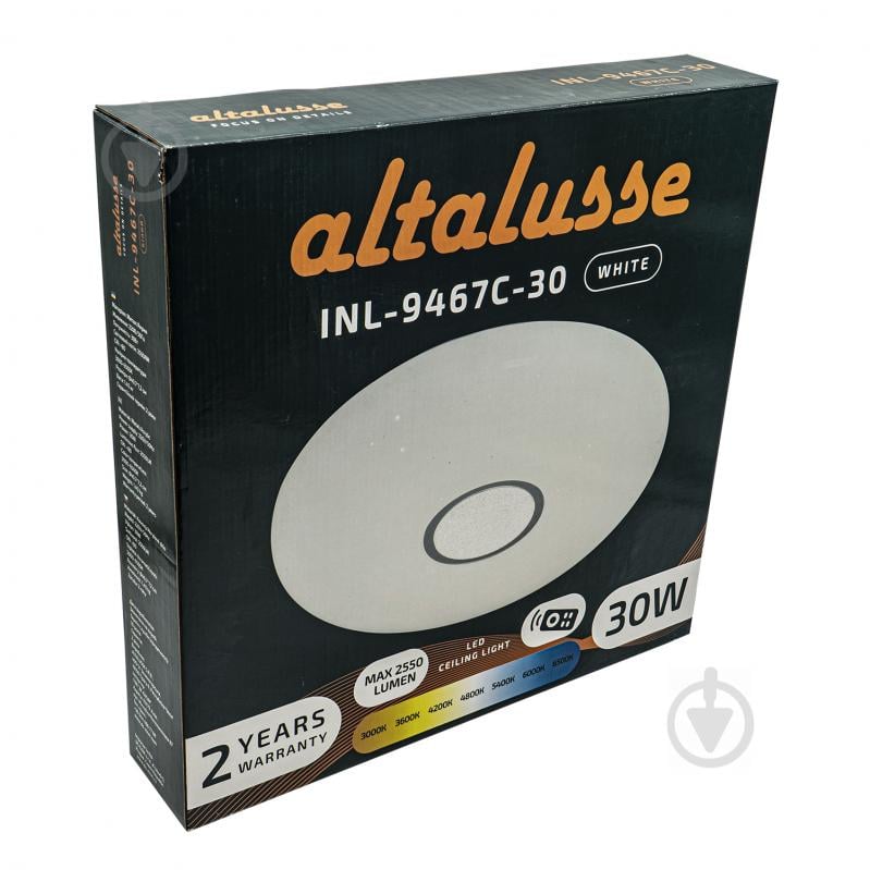 Світильник світлодіодний Altalusse пульт ДК 30 Вт білий 3000-6500 К INL-9467C-30 White - фото 5