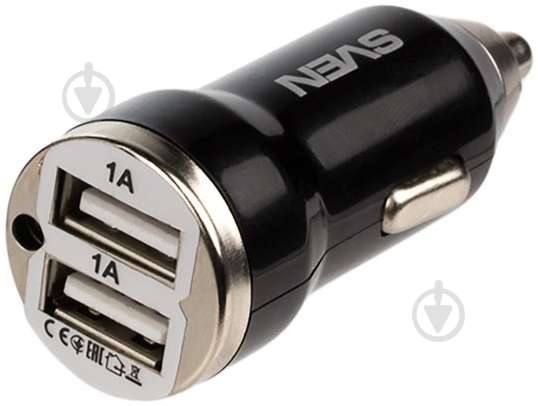 Зарядний пристрій у машину Sven USB Car Charger C-123 Black - фото 1