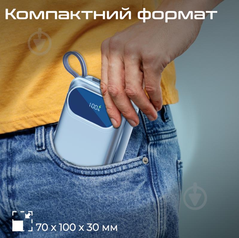 Повербанк Promate 20000 mAh blue (powerpod-20.blue) - фото 9