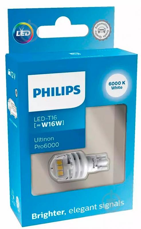 Автолампа светодиодная Philips Ultinon Pro6000 WY16W 1 шт.(PS 11067CU60X1) - фото 1