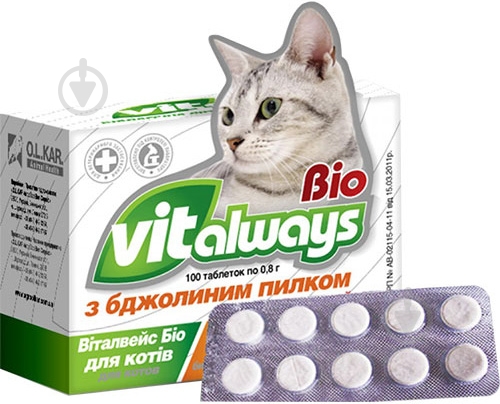 Биологически активная добавка O.L.KAR Виталвейс-Био с пчелиной пыльцой №100 1985 - фото 1 Биологически активная добавка O.L.KAR Виталвейс-Био с пчелиной пыльцой №100 1985 - фото 1