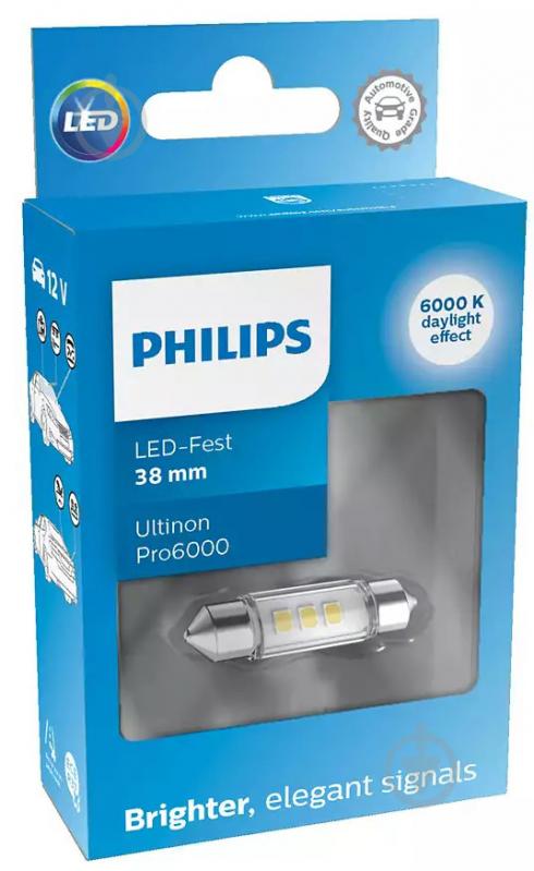 Автолампа светодиодная Philips Ultinon Pro6000 1 шт.(PS 11854CU60X1) - фото 1