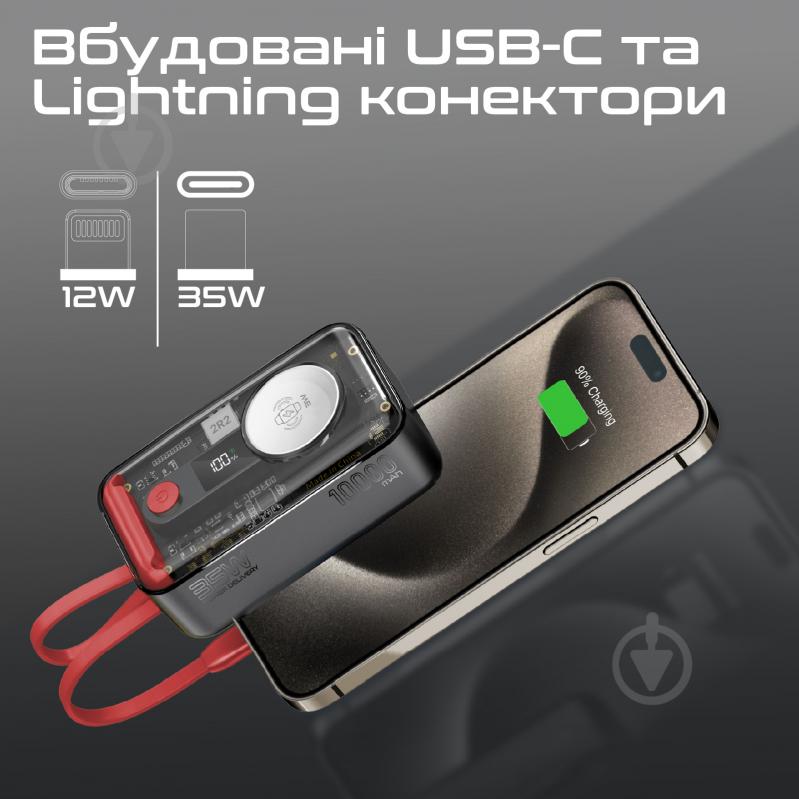 Повербанк Promate 10000 mAh black (mavrix) - фото 4