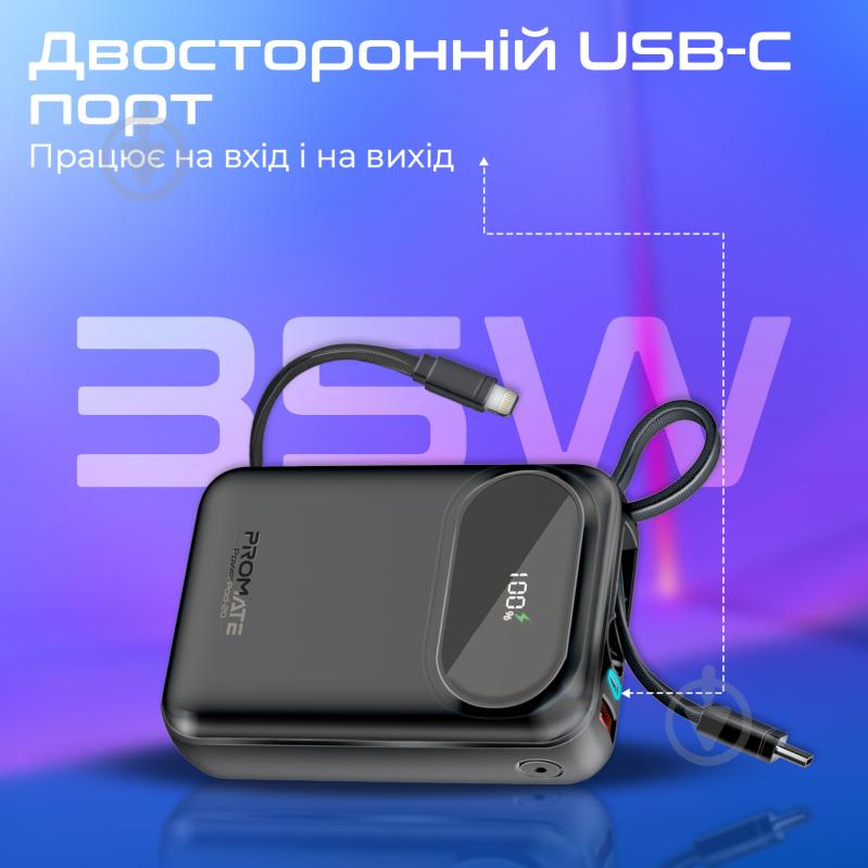 Повербанк Promate 20000 mAh black (powerpod-20.black) - фото 6