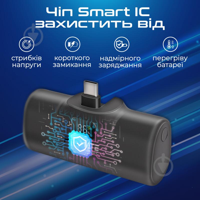 Повербанк Promate 5000 mAh black (powerup-c.black) - фото 5