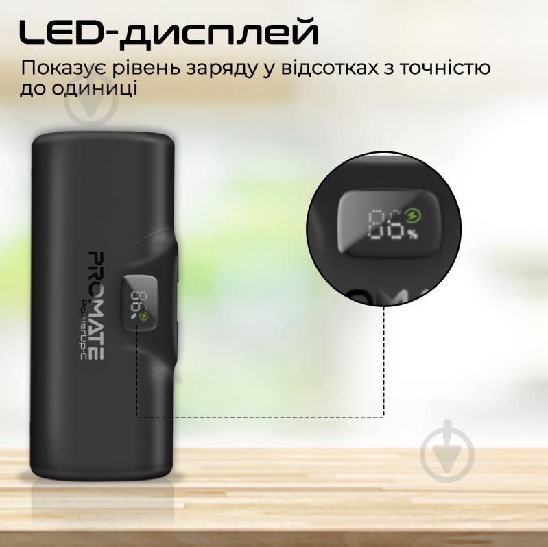 Повербанк Promate 5000 mAh black (powerup-c.black) - фото 6