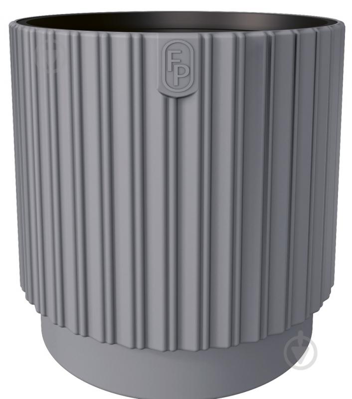 Горщик для квітів пластик Mika Cyli 30 круглий платина 5,5 л Form Plastic - фото 1