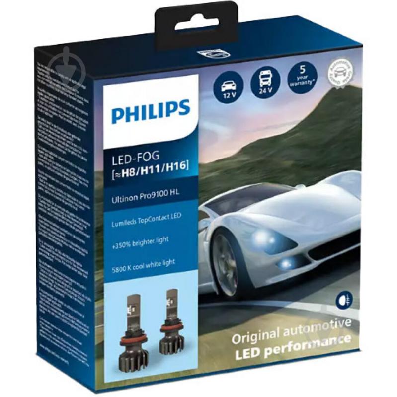 Автолампа светодиодная Philips Ultinon Pro9100 2 шт.(PS 11366U91X2) - фото 1