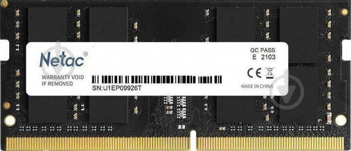 Оперативна пам'ять Netac SODIMM DDR4 16 GB (1x16GB) 3200 MHz (NTBSD4N32SP-16) - фото 1