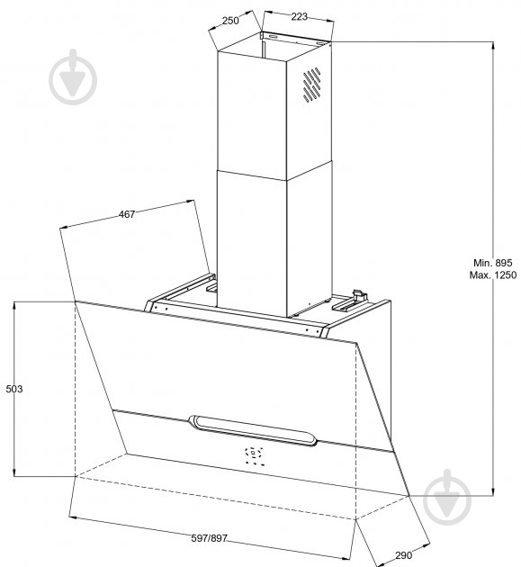 Вытяжка Zirtal LIDO 60 BL - фото 7