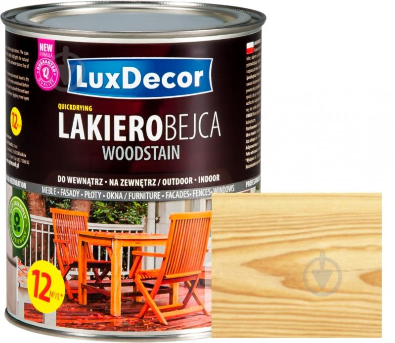 Лакобейц для деревини LuxDecor безбарвний глянець 0,75 л - фото 1