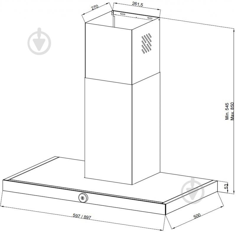 Вытяжка Zirtal GT 90 BL - фото 7