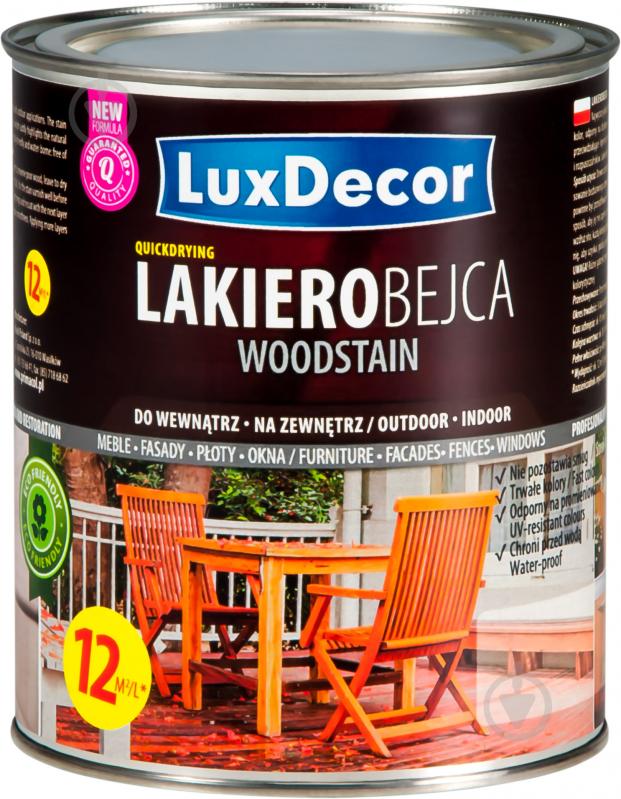 Лакобейц для деревини LuxDecor білий глянець 0,75 л - фото 2