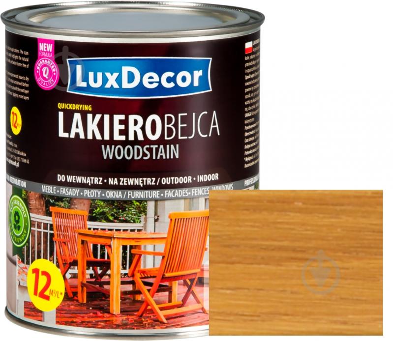 Лакобейц для деревини LuxDecor світлий дуб глянець 0,75 л - фото 1