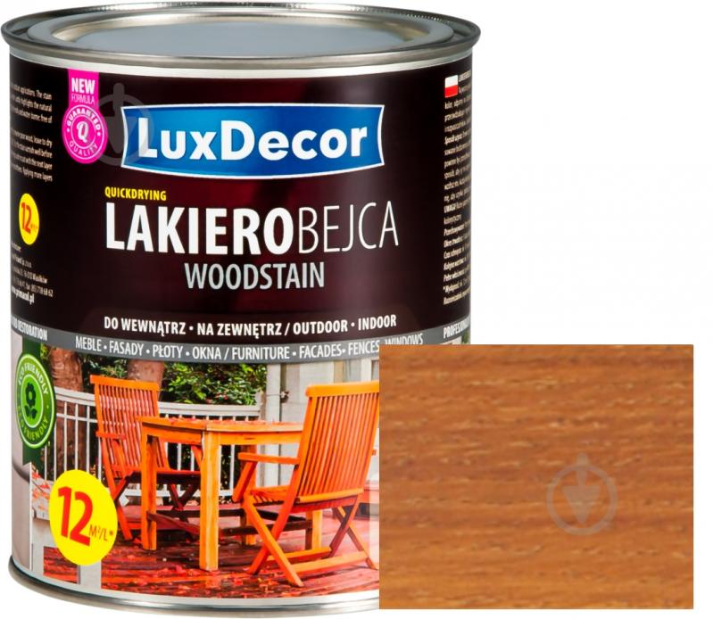 Лакобейц для древесины LuxDecor дуб глянец 0,75 л - фото 1