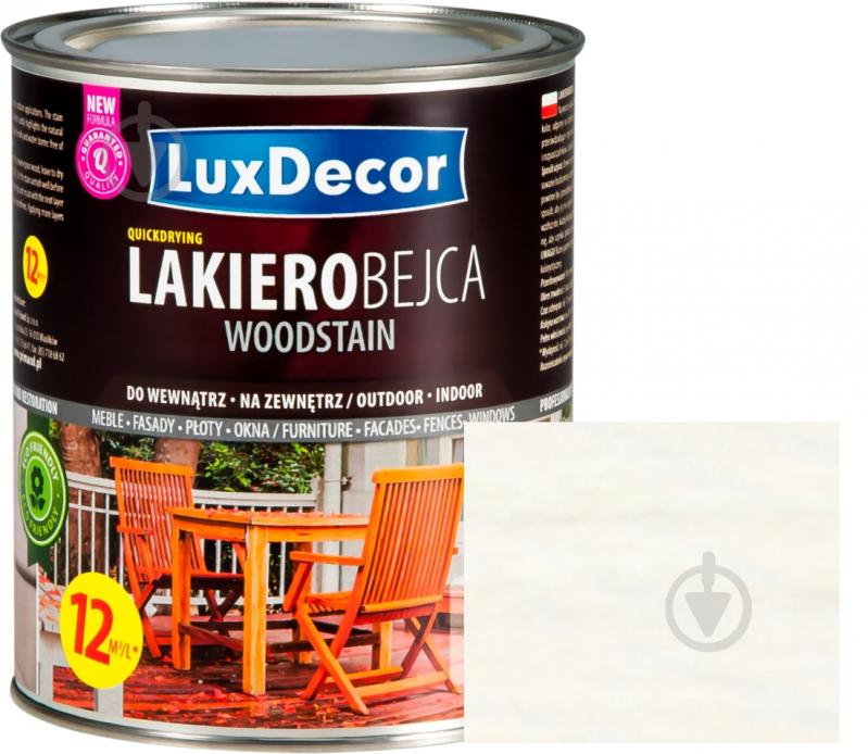 Лакобейц для древесины LuxDecor белый глянец 2,5 л - фото 1