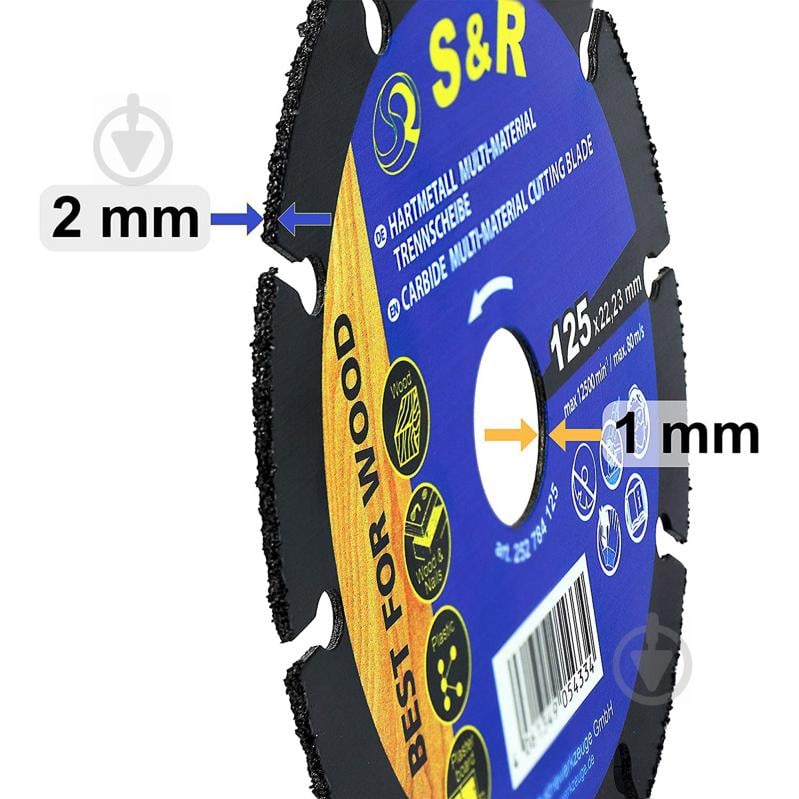 Пиляльний диск S&R Multi-Material 125x22,23x2,2 252784125 - фото 2