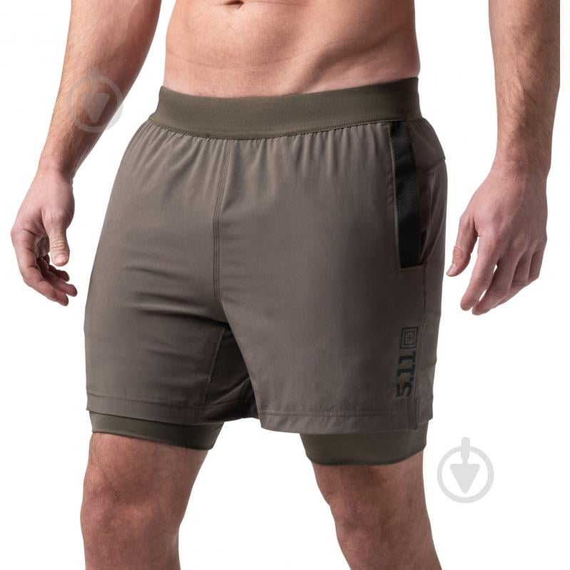 Шорты 5.11 Tactical тренировочные "PT-R HAVOC PRO SHORTS" 82411-186 р. М зеленый - фото 4