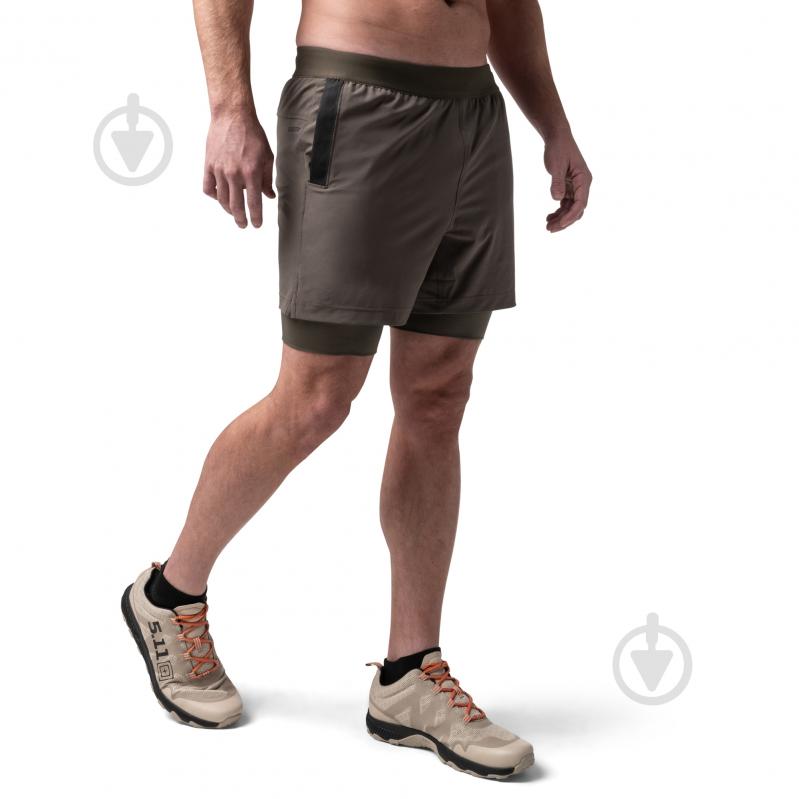 Шорты 5.11 Tactical тренировочные "PT-R HAVOC PRO SHORTS" 82411-186 р. М зеленый - фото 1