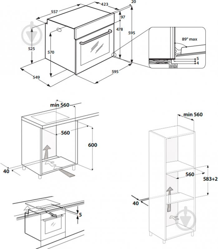 Духова шафа Indesit IFW 6834 IX - фото 3