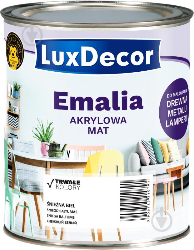 Эмаль акриловая LuxDecor Латте светлый коричневый мат 0,75 л - фото 1