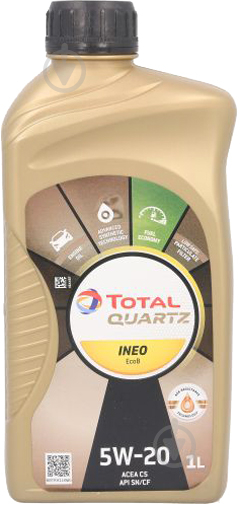 Моторне мастило Total Quartz Ineo EcoB 5W-20 1 л (5W20 QI ECOB 1L) - фото 1