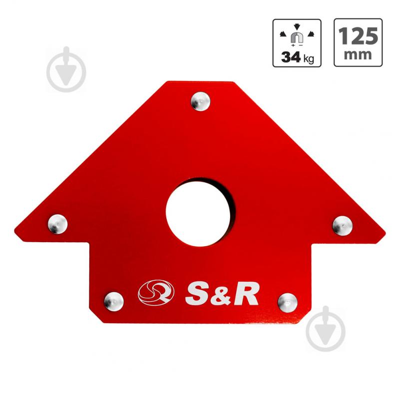 Кутник магнітний S&R для зварювання до 34 кг кут 45°, 90°, 135° 290102125 - фото 3