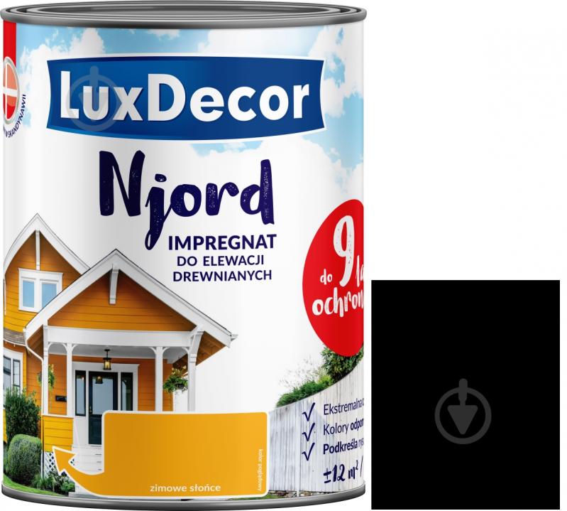 Імпрегнат LuxDecor Njord Полярна ніч мат 0,75 л 0,9 кг - фото 1