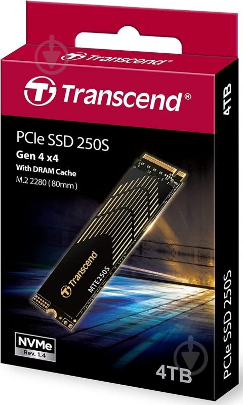 SSD-накопитель Transcend 4000GB M.2 PCI Express 4.0 x4 3D NAND (TS4TMTE250S) - фото 5