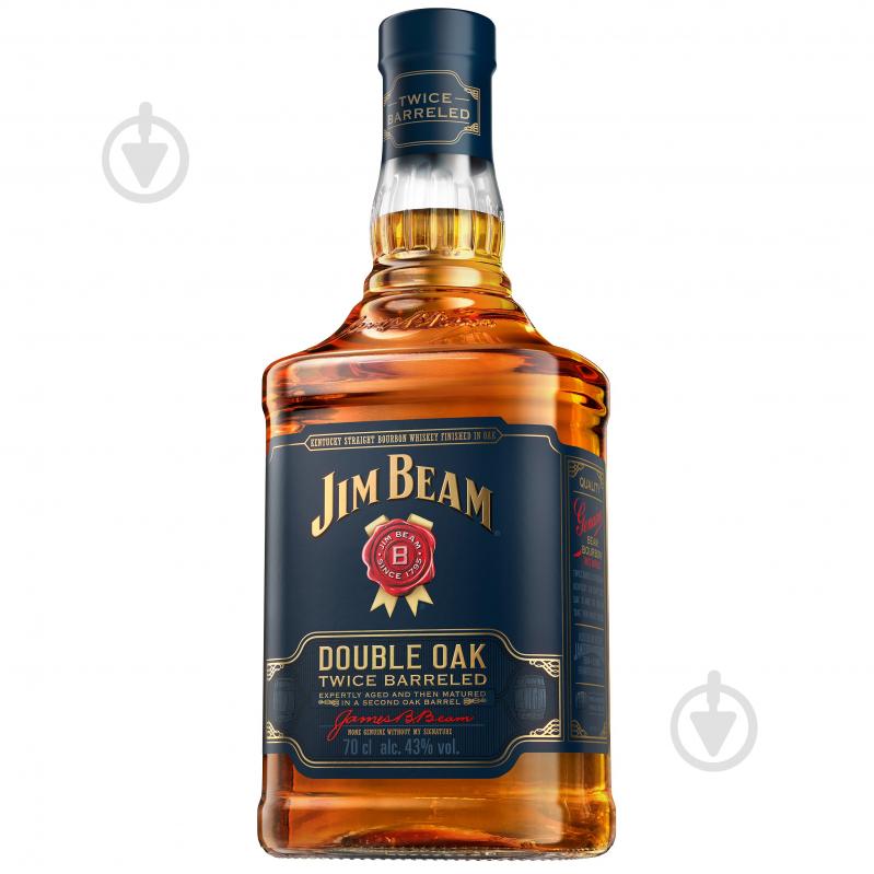 Виски Jim Beam Double Oak 4-5 лет выдержки 0,7 л - фото 1