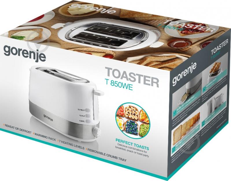 ВІТРИНА! Тостер Gorenje T850WE - фото 5 ВІТРИНА! Тостер Gorenje T850WE - фото 5