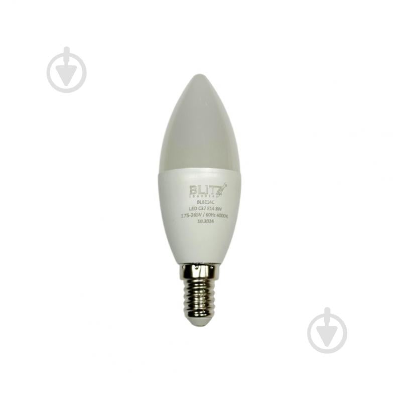 Лампа светодиодная Blitz 8 Вт C37 E14 220 В 4000 К BL8E14С - фото 1 Лампа светодиодная Blitz 8 Вт C37 E14 220 В 4000 К BL8E14С - фото 1