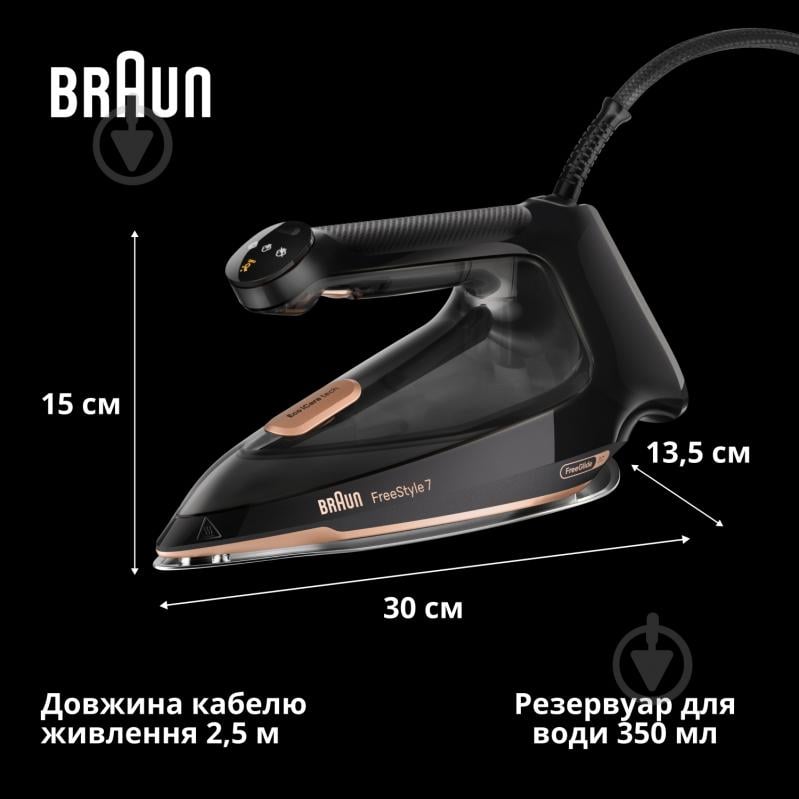 ВИТРИНА! Утюг Braun FI7276BK FreeStyle 7 - фото 3 ВИТРИНА! Утюг Braun FI7276BK FreeStyle 7 - фото 3