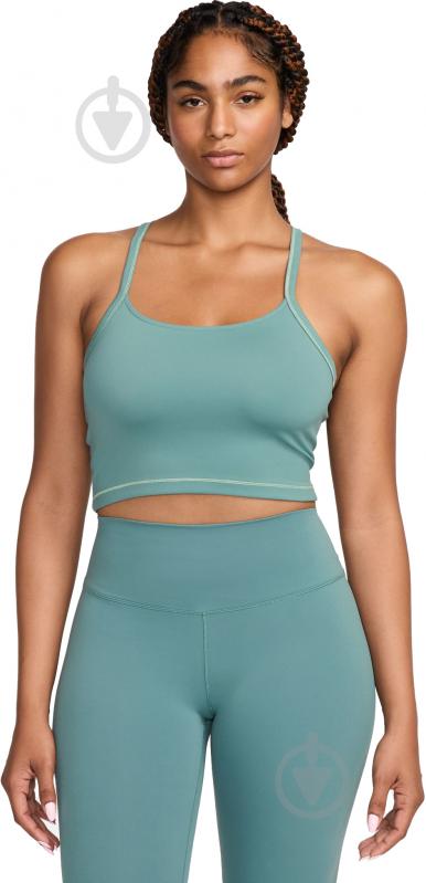 Топ Nike W NK ONE FITTED DF CROP TNK NV FN3074-361 р.XL зелений - фото 1