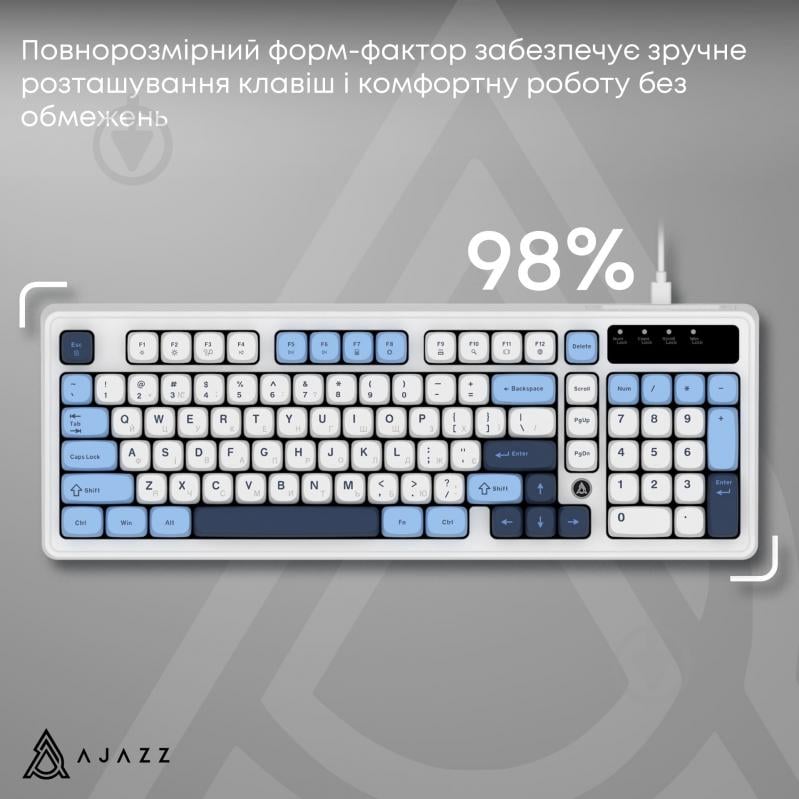 Клавиатура Ajazz AF98 (AF98-GB) Glacier Blue - фото 8