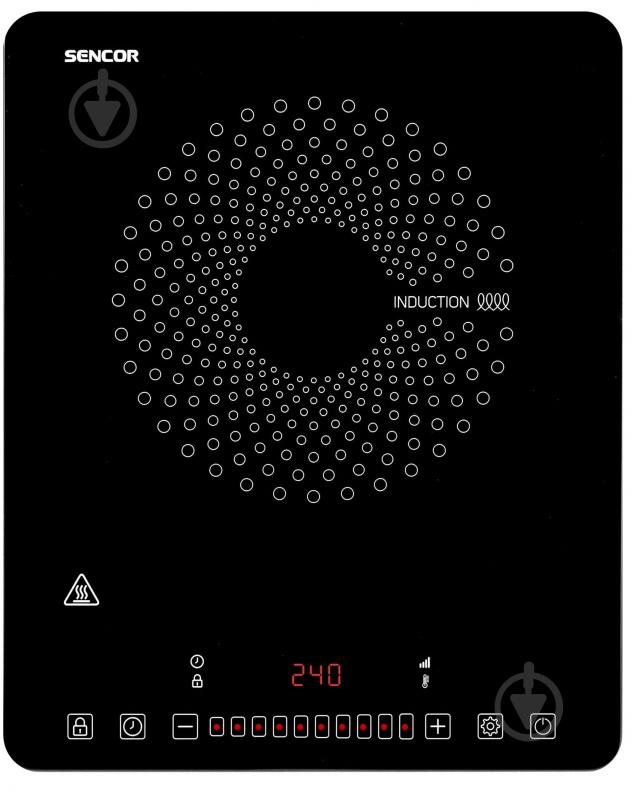 Плита індукційна настільна Sencor SCP3701BK ультратонка - фото 1
